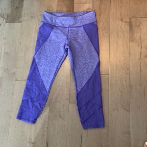 Ivivva cropped purple leggings in size 14